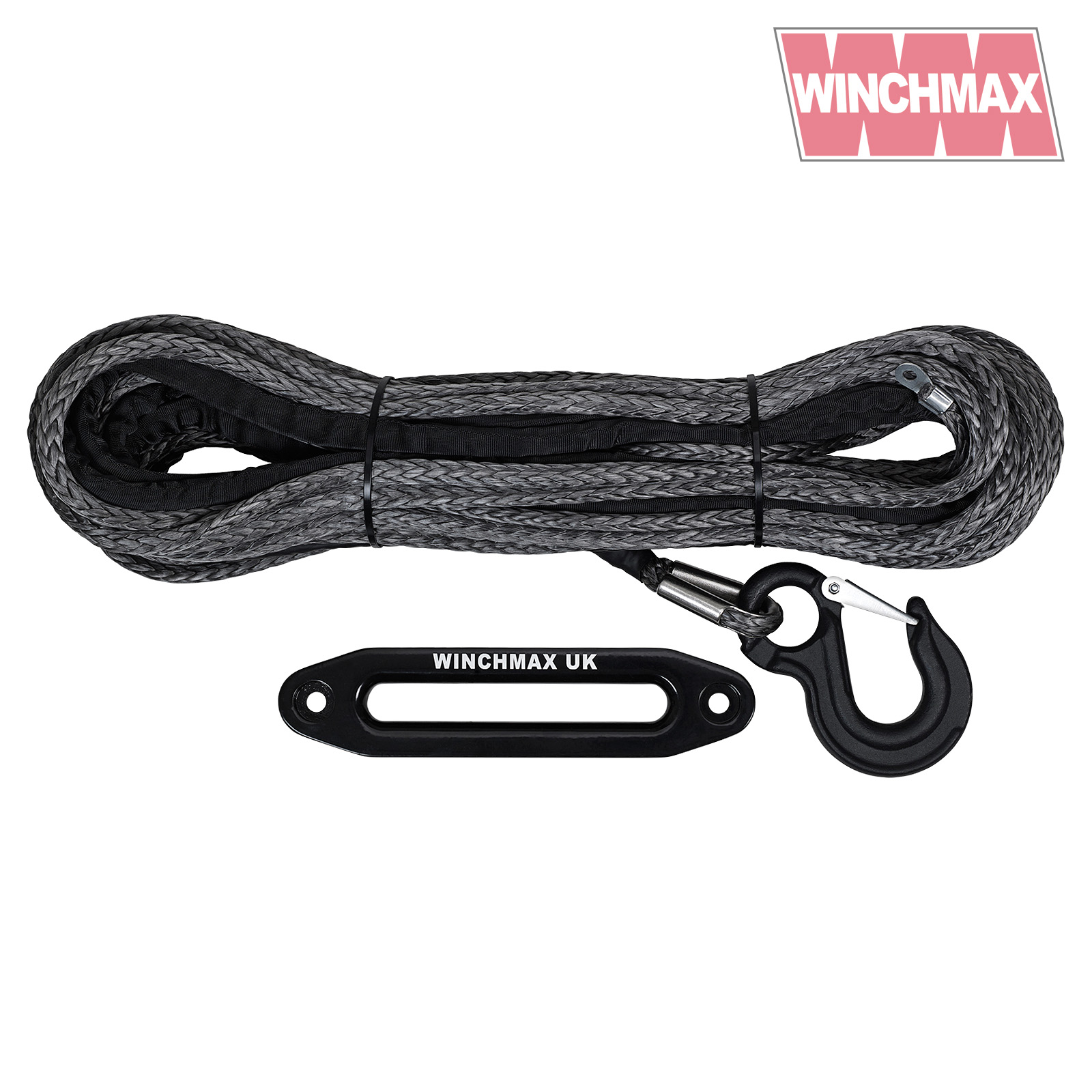 30M X 11.5MM DYNEEMA WINCH ROPE, HOOK & HAWSE