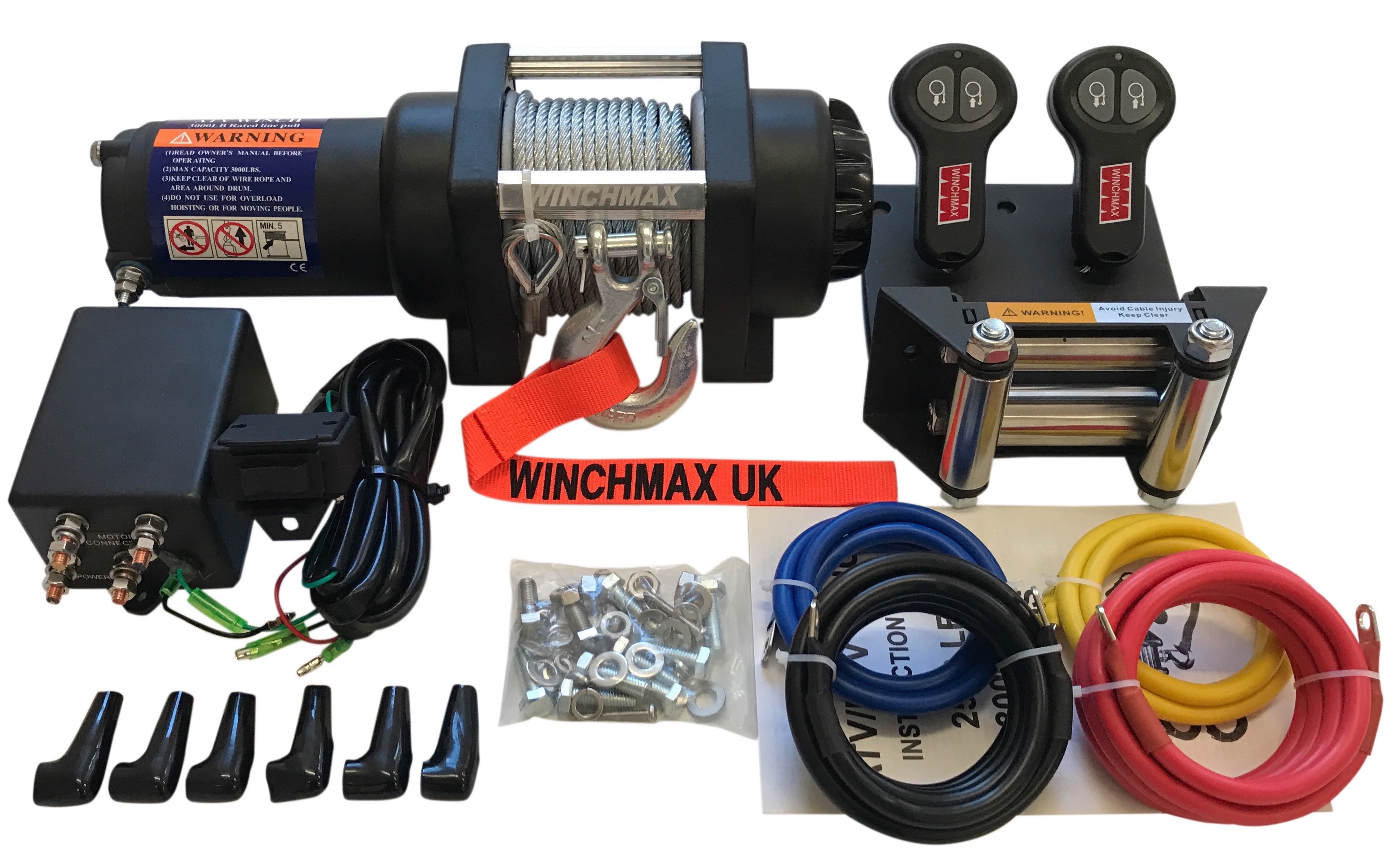 MIL SPEC ATV 3000 12V ELECTRIC WINCH 