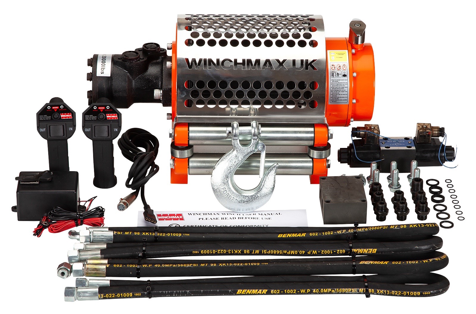 WINCHMAX HYDRAULIC Z SERIES 20000 WNCH 12v TWIN WIRELESS CONTROLS
